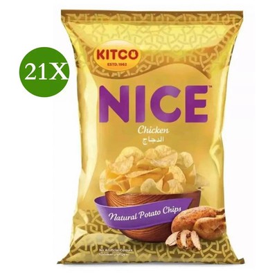   21er Pack X Kitco Nice Natural Potato Chips Chicken Flavor (14 Gramm)