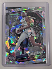 2025 Panini Prizm WNBA Kiki Iriafen Cracked Ice #72 Washington Mystics RC