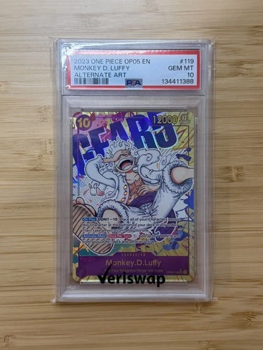 Monkey D. Luffy PSA 10 One Piece OP05-119 Gear 5 Alternate Art English Gem Mint