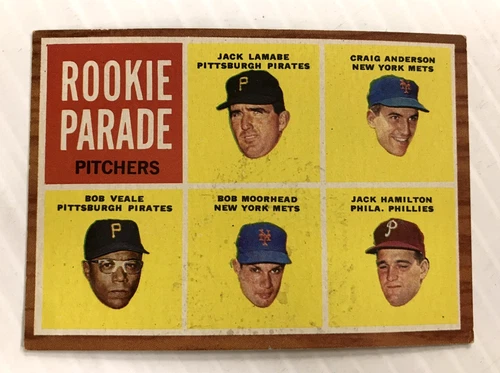 1962 Topps #593 Rookie Parade PITCHERS Baseball Card VEALE+ *VG *READ DHC57