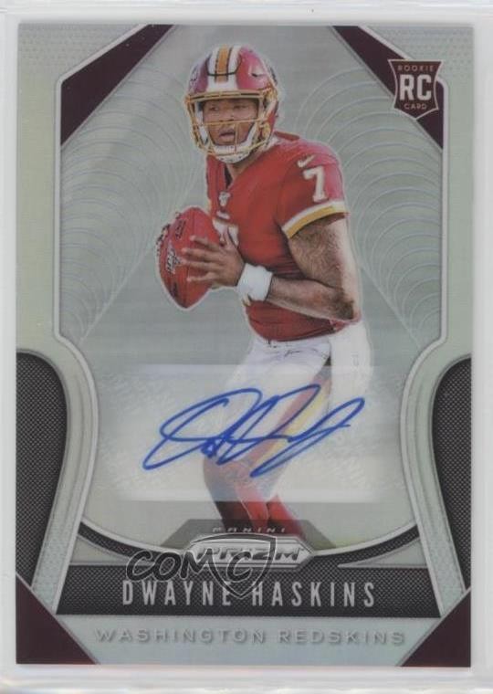 2019 Panini Prizm Rookies Silver Prizm Auto Dwayne Haskins #303 Auto 4rn
