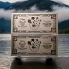 2015 China Disney Mickey Mouse 3 Gram .999 Fine Pure Silver Bar Note Bill 2 Ct