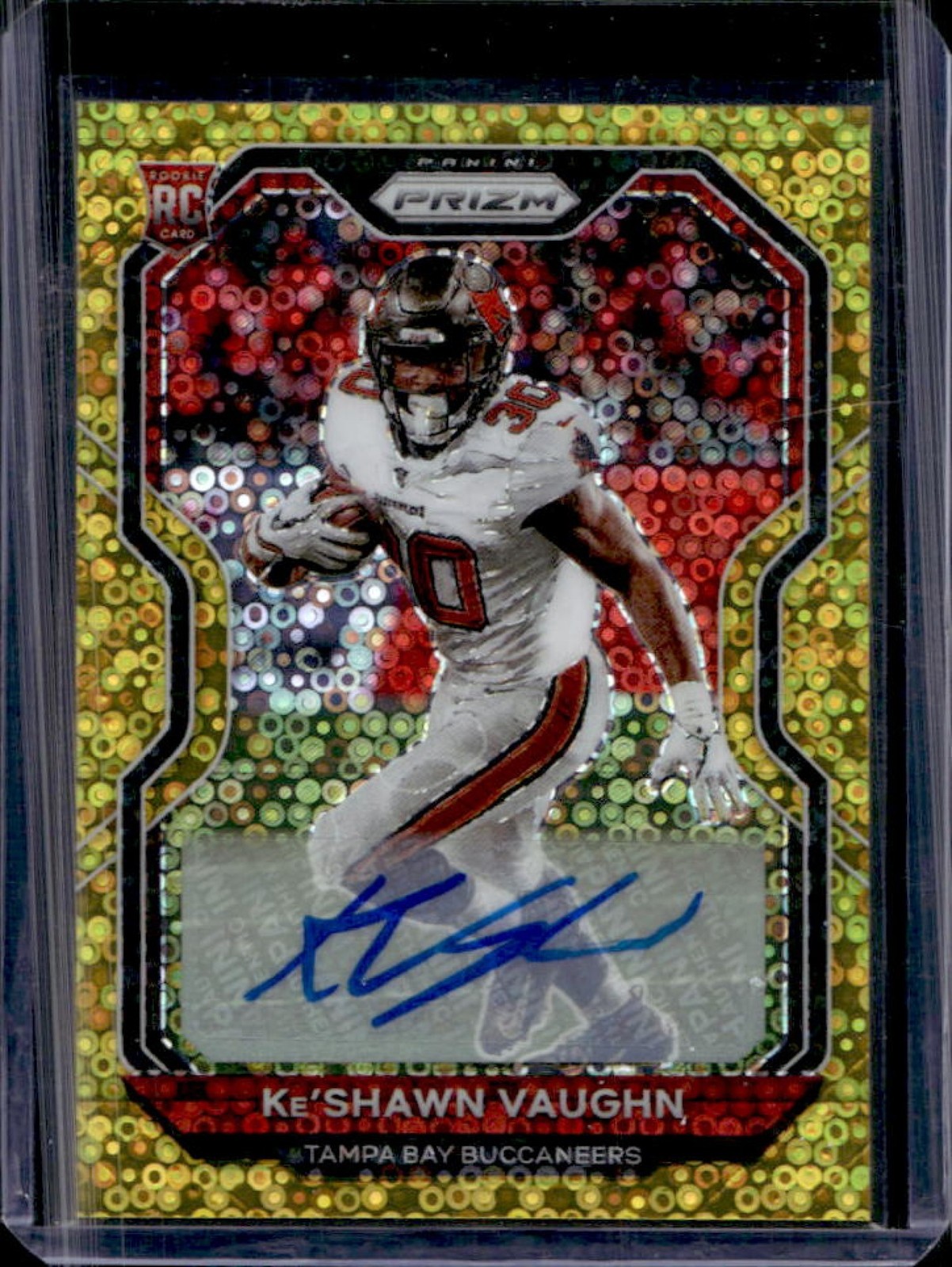 Ke'Shawn Vaughn Panini Prizm #320 Autograph-No Huddle Gold