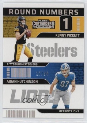 2022 Panini Contenders Silver 27/99 Kenny Pickett Aidan Hutchinson Rookie RC 4f5