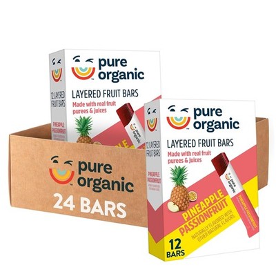Pure Organic Layered Fruit Bars, Gluten Free, Vegan Snacks, Pineapple... 