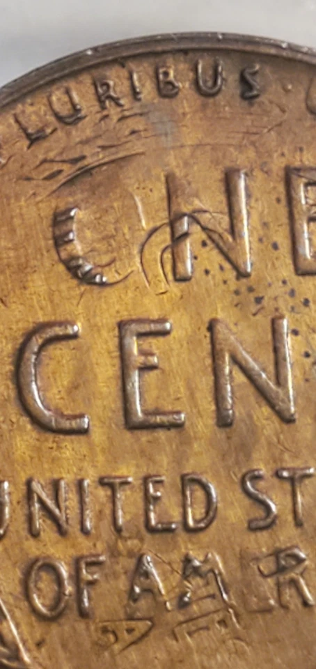 1958 wheat penny Doubled Struck Rotated In Collar PCGS Doubled Date,  Double  - Image 3 of 4