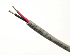 25' Alpha # 1172C Slate/Grey 2 Conductor 22 Gauge Unshielded Cable, 2C 22AWG