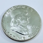 1955 P FRANKLIN HALF DOLLAR - FRESH BRILLIANT UNCIRCULATED! #8579
