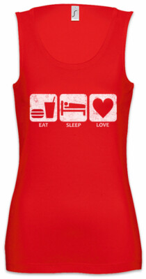 Eat Sleep Love Damen Tank Top Fun Couple just married Marriage engaged Liebe