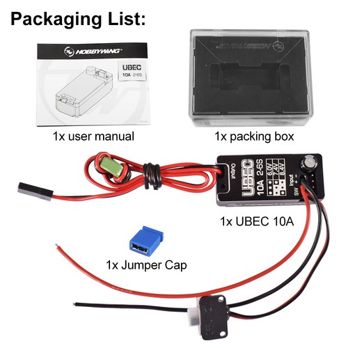 Hobbywing UBEC 10A Car Regulator Module IP67 2-6S 6/7.4/8.4V For RC Crawlers Car - Bild 11 von 13