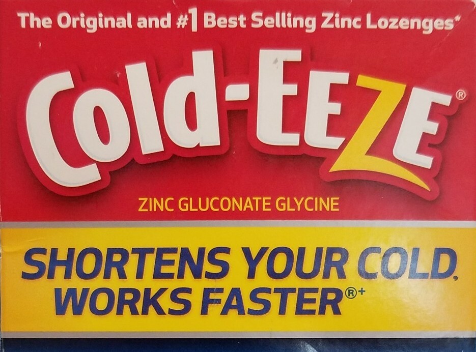 ColdEeze Zinc Gluconate Glycine 18 CHERRY Homeopathic Lozenges