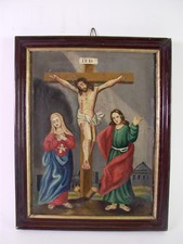 -antica arte popolare religiosa - 18. Secolo - Scena della Crocifissione