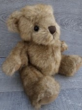 Brown Teddy Bear Plush Minky 9" Stuffed Animal First  Main 1402 Toy Vtg