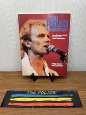 Vintage 80s The Police Rare Bumper Sticker & Book Chronicles Sting Kamin Goddard