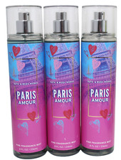 x3 Bath  Body Works Paris Amour Fine Fragrance Mist Spray 8 oz Brand New
