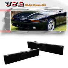 Smoke Lens Front Bumper Side Marker Lights For 1987-92 Toyota Supra 86-89 Celica