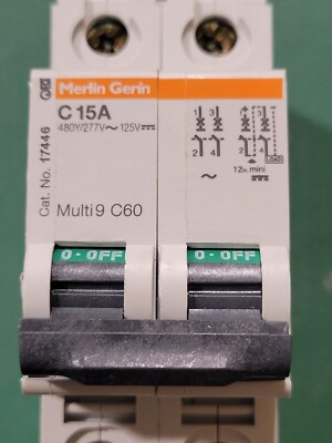 MERLIN GERIN MULTI 9 C60 15 AMP CIRCUIT  2 POLE Cat 17446