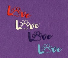 LOVE PAW die cuts scrapbook cards
