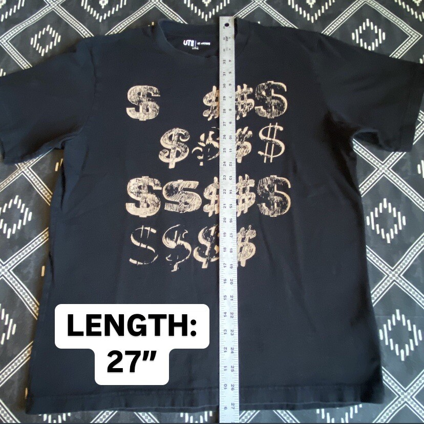 ANDY WARHOL Dollar Signs Pop Art T-Shirt. MEDIUM UT Archive UNIQLO Preowned NV image 8
