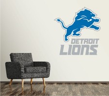 Detroit Lions Wall Decal Logo Football NFL Art Sticker Vinyl LARGE SR95