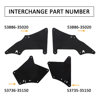 Set of 4 Splash Guard for Toyota 4Runner Lexus GX 460 470