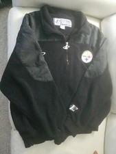 Pittsburgh Steelers Jacket Large Proline Black Pullover 1/4 Zip NFL Football