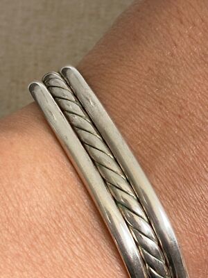 Schwerer 925 Thai EURS Sterling Silber Armreif Armreif Armband