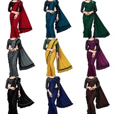 Women's Cotton Silk saree with Running Blouse