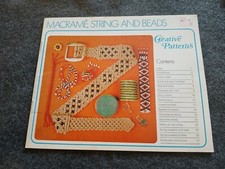 MACRAME STRING  BEADS Craft Book 27 Page 1975 Vintage U.S.A.