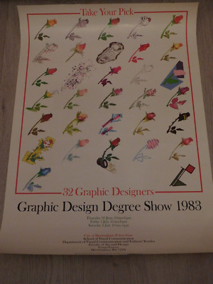 ''TAKE YOUR PICK'' GRAFIKDESIGN DEGREE SHOW 1983 POSTER