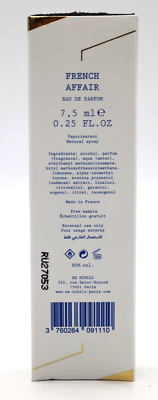 Ex Nihilo French Affair 7.5ml / 0.25 oz EDP Spray Boxed Travel