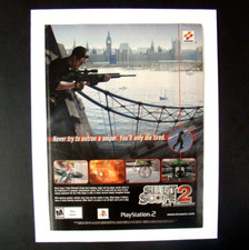 Image of Silent Scope 2 Print Advertisement Poster Original PS2 Video Game Promo Ad 00s