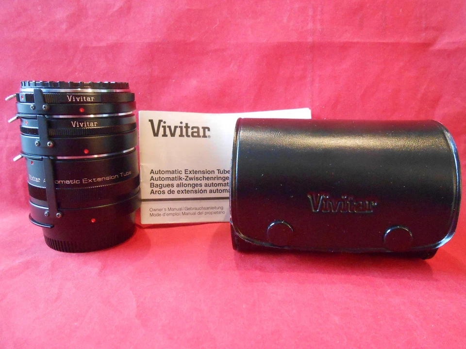 Vivitar Automatic Extension Tubes Automatic-Zwischenringe 12mm,20mm,AT-3/A 36mm - Bild 1 von 4