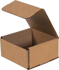 50 5" x 5" x 3" Kraft Corrugated Mailers Die Cut Tuck Flap Boxes