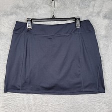 Tangerine Skort Womens XL Navy Blue Skirt Golf Tennis Athletic Zip Pocket 33x16