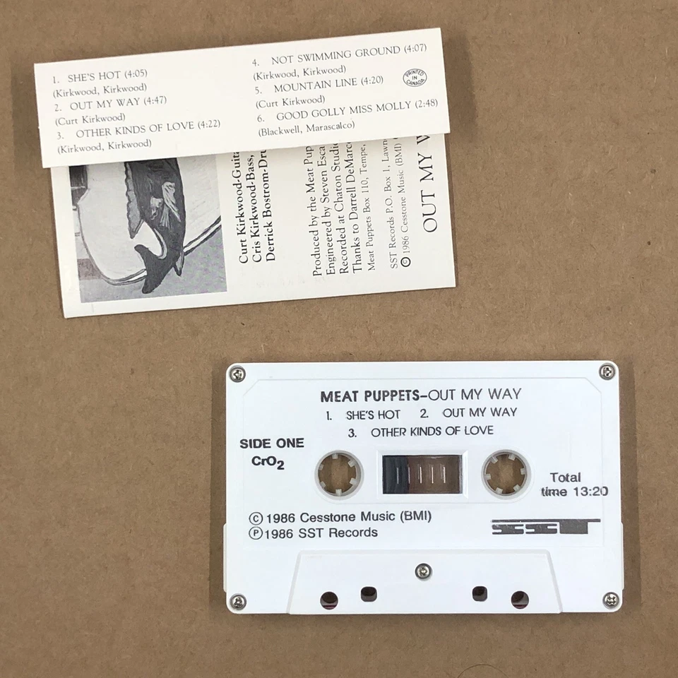 MEAT PUPPETS Cassette Tape 80s Alt Rock OUT MY WAY SST RECORDS CURT KIRKWOOD - Image 2 of 4