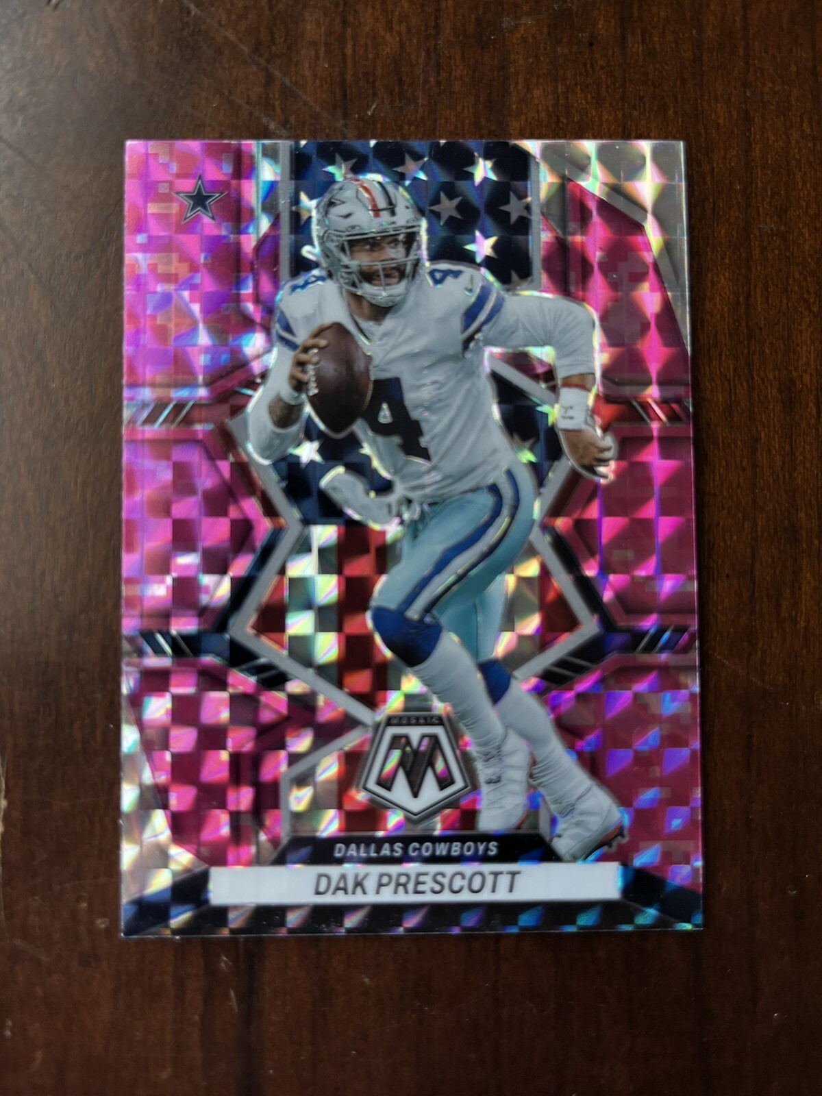 Dak Prescott SP 2022 Mosaic #258 National Pride Pink Camo Mosaic Dallas Cowboys
