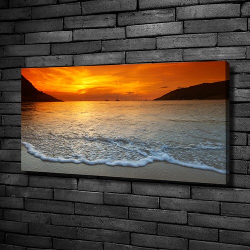 Tulup 125x50 cm art mural - Image sur toile:- Paysage - Lac Dans
