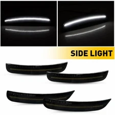 Smoked LED Rear Marker Side Light Set 2015-2023 For Chrysler 300 Front+Rear 4PCS