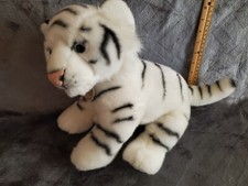 1 Miyoni Aurora World White Bengal Tiger EUC Stuffed Toy 12" Plush Big Cat