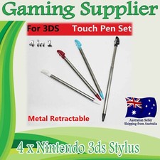 4 X Nintendo 3DS Retractable Black Tip Stylus Touch Screen Pen