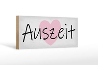 Holzschild Spruch 27X10 Cm Auszeit Herz Holz Geschenk Deko Schild Wooden Sign