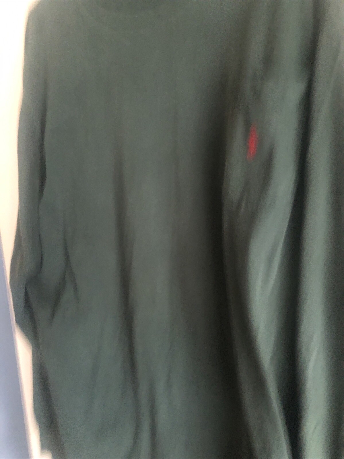 VINTAGE Polo Ralph Lauren Camicia Adulto XLGreen Pony Manica Lunga Tasca Uomo