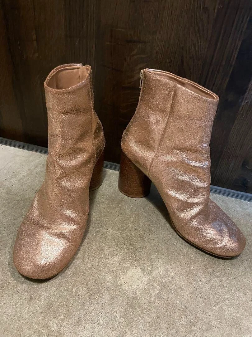 maison margiela gold boots
