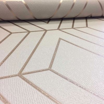 Taupe Pulse Diamond Wallpaper Geometric Textured Glitter Metallic Fine Decor