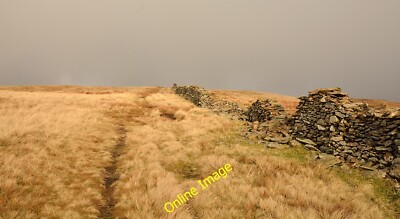 Photo 12x8 Ruined wall rising towards Dove Crag Rydal A wall follows the r c2014