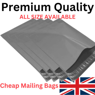 Graue Post Versandtaschen Paket Großbrief Poly Versandtasche PIP Verpackung Tasche