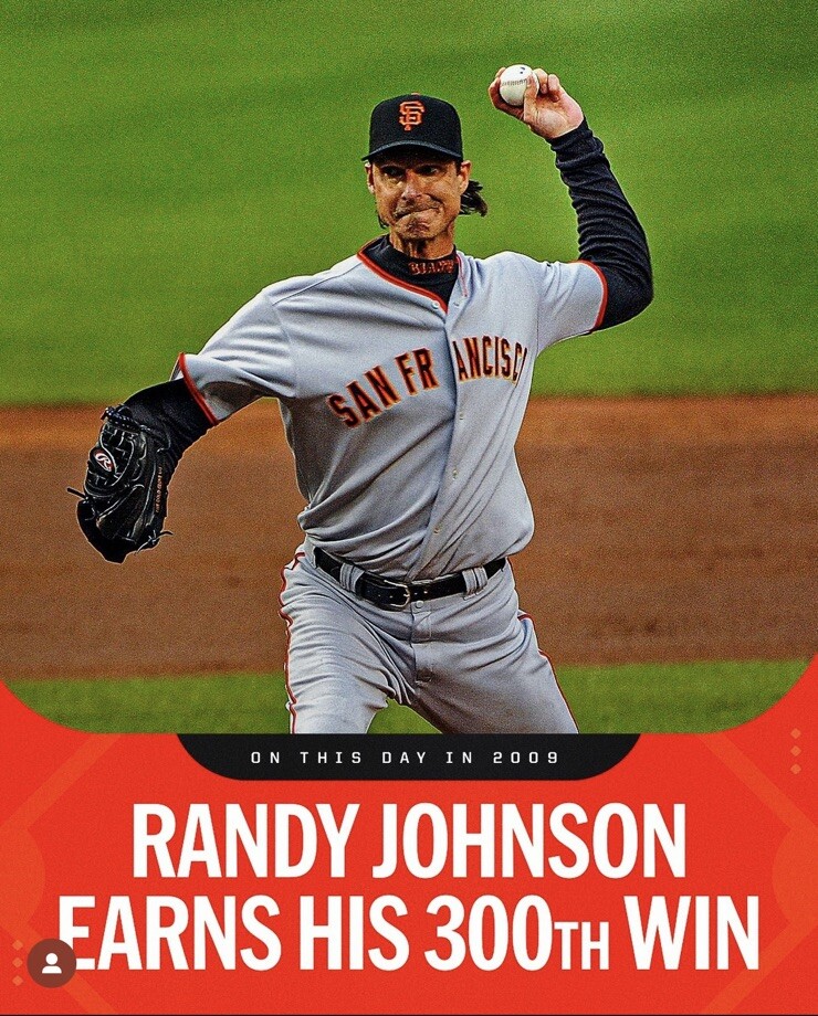 ジャイアンツ GIANTS Winning Game Card2009〜2013 RANDY JOHNSON WIN #300 FULL TICKET 6/4/2009 GIANTS/NATIONALS PSA 9