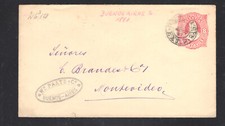 Argentina  nice  postal  envelope  to  Uruguay  1881