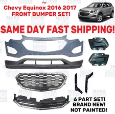 For Chevy Chevrolet Equinox 2016 2017 Front Bumper Cover Grille Assembly Set